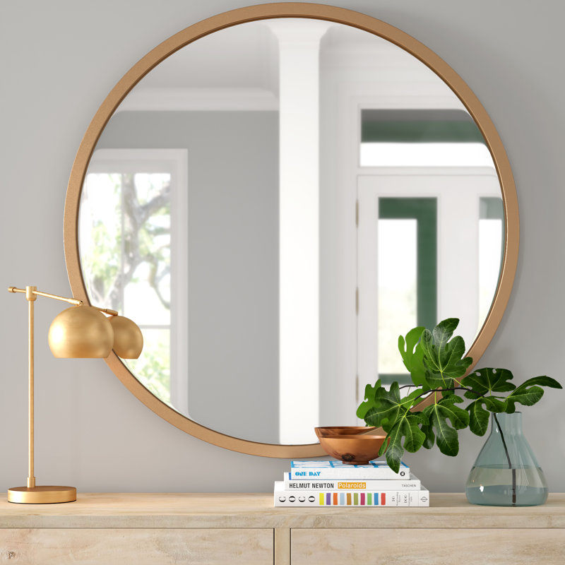 Mercury Row® Uecker Modern Round Wall Mirror & Reviews Wayfair